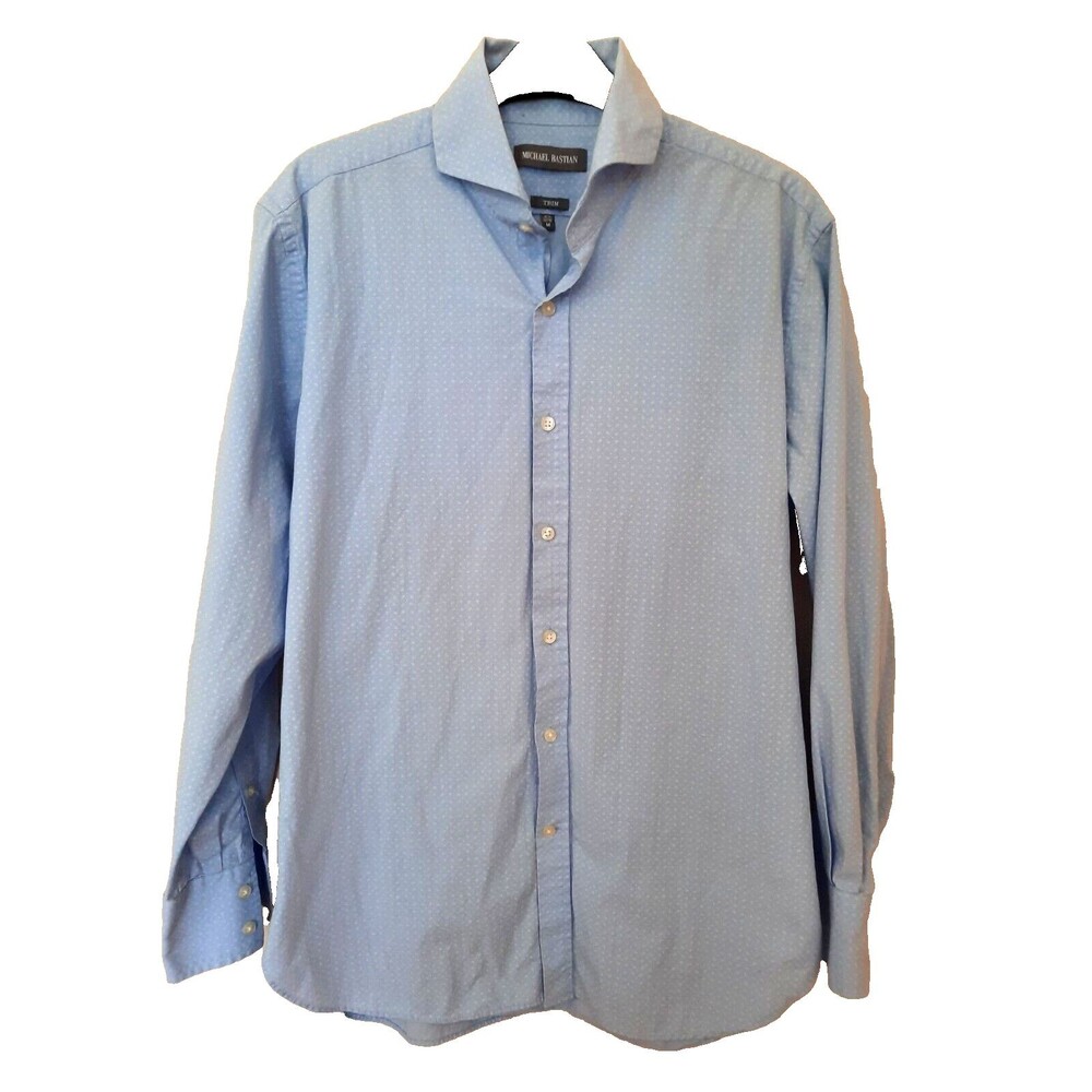 Michael Bastian Cotton Spread Collar Trim Fit Mens Shirt 15.5-32/33 M Medium